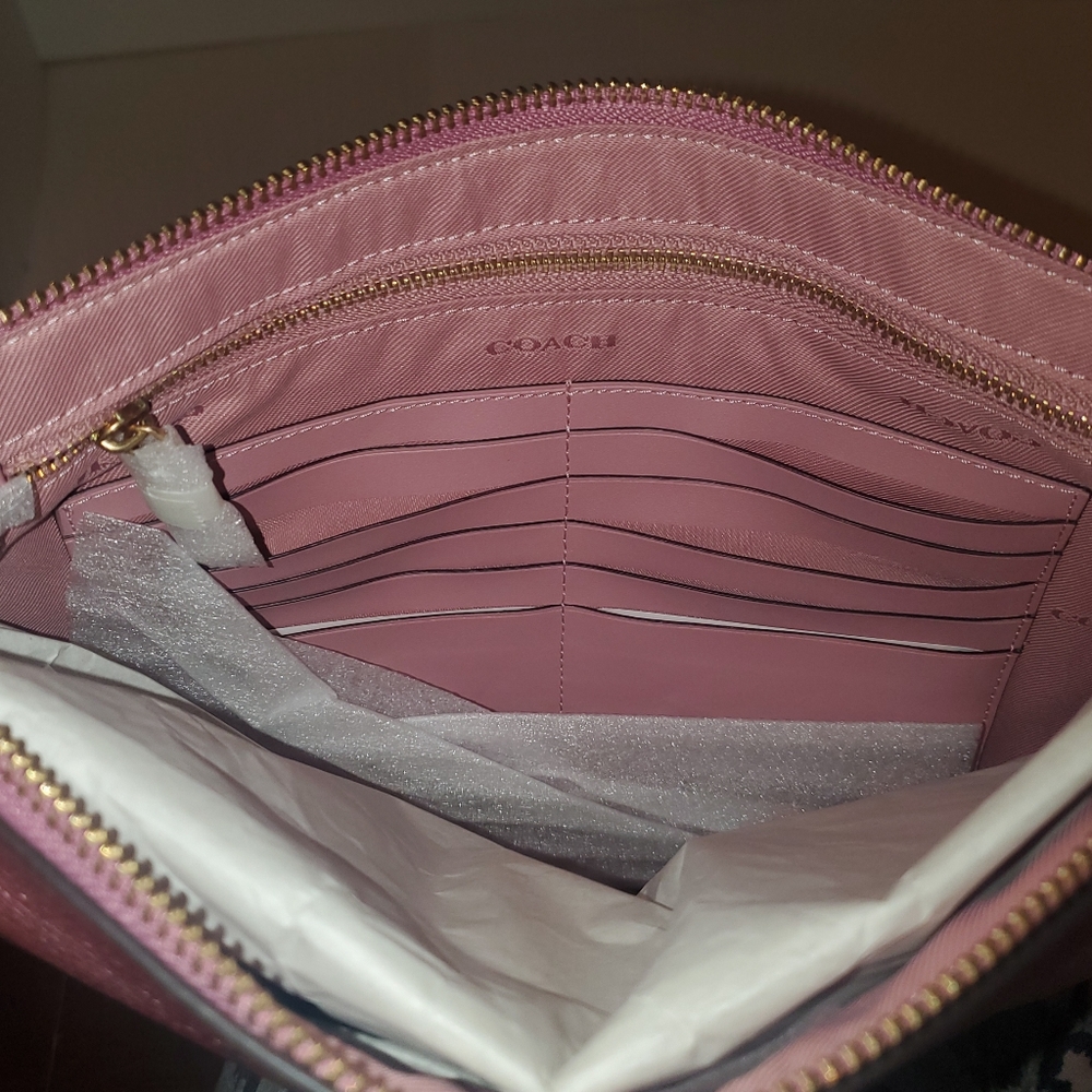 Coach Pink Metallic Large Tech Pouch - Picture 3 of 5